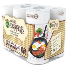 Hello 捲筒式高級廚房紙巾套裝, 6捲, 1袋