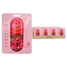 JIGOTT 鎖水保濕安瓶面膜 山茶花 潤澤肌膚 27ml, 15片, 1組
