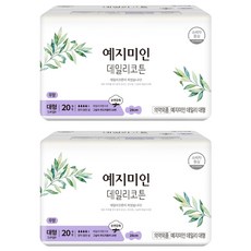 YEJIMIIN 玥之美人 每日棉柔衛生棉, 20片, 2包, L(28cm)