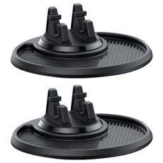 코히모 차량용 360도 회전 휴대폰 거치대 4W448, 블랙, 2개