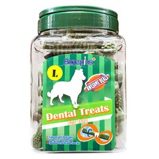 Boneplus 超效動能雙頭潔牙骨，雙向動能潔牙刷頭設計，360度旋轉滑動，Q彈好嚼, 草本, 700g, 1桶