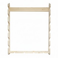 DANI WOOD 壁掛式6孔釣竿架 + 捲線器架, 素色