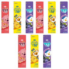 케이엠제약 뽀로로 저불소 복숭아향 + 바나나향 + 포도향 유아 치약, 150g, 3세트