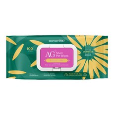 Nurture PRO 天然密碼 銀離子寵物濕紙巾 爽身粉, 100張, 24包