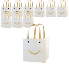 Maket Gamseong 微笑方形購物袋, 白色