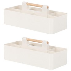 Seondong Sangsa 木柄收納籃, 乳白色, 2個