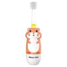 MEGA TEN 兒童電動牙刷, 哈姆太郎 橘色, 1支, MEGA TEN kids sonic
