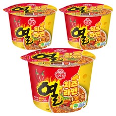 오뚜기 열치즈라면 용기 100g, 3개