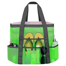 인아트 이중 수납 매쉬 물빠짐 가방, 올그린