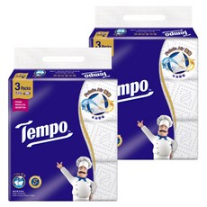 Tempo 極吸萬用3層抽取廚房紙巾, 3包, 2袋