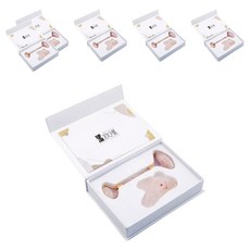 BEAUTYOUNG 妝漾 冰晶玉石禮盒 天然粉晶 臉部按摩工具套裝, A337, 6盒