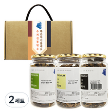 산해랑 프리미엄 수제 전통차 3종 선물세트, 2세트, 작두콩차 + 연근차 + 우엉차