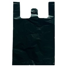 漂亮袋 塑膠超市提袋 黑色 2號 300個裝, 5L, 1個