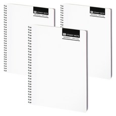 7000 탑 심플칼라 PP 유선노트, 화이트, 3개