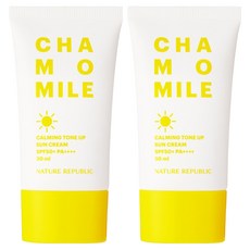 네이처리퍼블릭 캐모마일 카밍 톤업 선크림 SPF50+ PA++++, 50ml, 2개