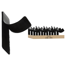 SKORA 強力黏貼魔鬼氈貼片 黑色, 16個