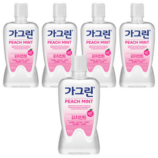 Garglin 水蜜桃薄荷漱口水, 750ml, 5個