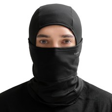 RAVER 印花刷絨防寒護頸頭套 R3, 6號 黑色