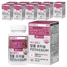 JW중외제약 워터 밸런스 칼륨 포타슘, 120정, 10개