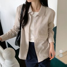 afinar 女性格紋襯衫