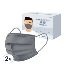 프로월드컵 특대형 마스크, 100개입, 2개, 그레이