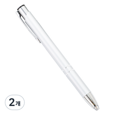 LifeTips LED 夜間寫信燈原子筆 0.7mm, 銀色, 2個