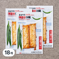 효성어묵 매콤 봉어묵, 120g, 18개