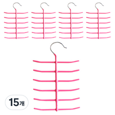 Decozin Deco 塗層圍巾領帶架, 粉紅色, 15個