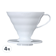 하리오 V60 투과 핸드드리퍼 화이트 VD-INT-02W, 4개, 단품