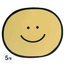 아이코닉 논슬립 두들 마우스패드, 5개, 06 SMILE