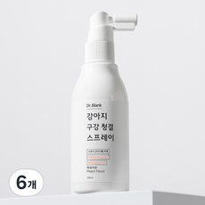 닥터블랭크 강아지 구강청결 구취제거 스프레이 복숭아향, 120ml, 6개