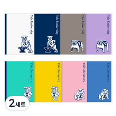 Blue Rabbit YALE Open 韓國製造 吉祥物橫線筆記本 8件組, 混合色, 2套