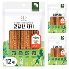 한울펫 반려동물 노즈워크 건강한 유산균 져키, 연어, 120g, 12개