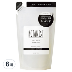 보타니스트 보타니컬 샴푸 모이스트 살구 자스민향 리필, 6개, 400ml