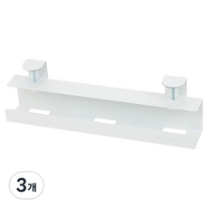 Dextop 書桌快速理線收納盤 MCT-02, 3個, 白色(MCT-02W)