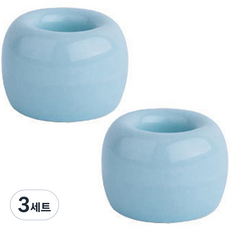 River Green 素色陶瓷牙刷架, 藍色, 3套