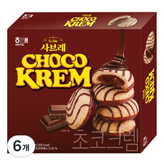 해태제과 사브레 초코크렘, 204g, 6개