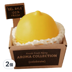 水果造型室內香氛膏 100% Fresh Gel, 檸檬香味, 2個