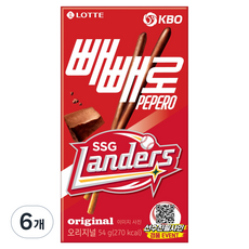 빼빼로 KBO 초코 SSG 랜더스, 54g, 6개