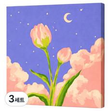 LUAZ DIY 簡易繪畫套組 20 x 20 cm, 04 紫色花簇, 3套