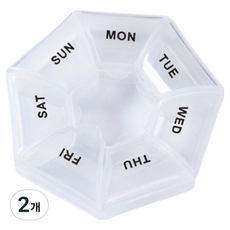 Hyooly 便攜式一週藥盒 白色, 2個
