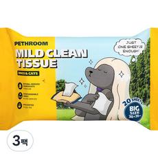 페스룸 마일드 클린 티슈, 20개입, 3팩