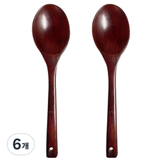 原木漆器烹飪用具木製拌炒匙 特大, 6個, 單一顏色