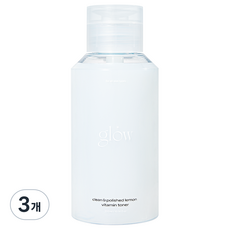 glow 檸檬維他命淨白化妝水, 300ml, 3瓶, 單色