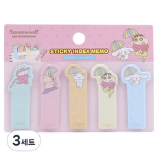 산리오 시나모롤 짱구는 못말려 인덱스 점착메모지 세트 심플디자인, 3세트