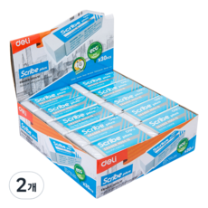 델리 스크라이브 플러스 지우개 대 EH00410 30p, 화이트, 2개