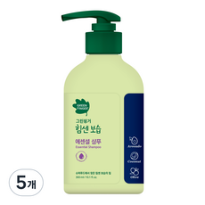 그린핑거 힘센보습 에센셜 샴푸, 300ml, 5개