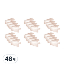 Everhouse 高級矽膠多功能邊角防撞角, 48個, 白色