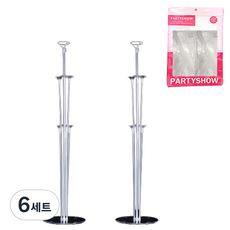 PARTYSHOW 派對氣球支架裝飾桿套組 70cm 組裝式, 單色, 6套