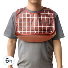 로시테라 탈부착 성인용 턱받이, 카라-S, 6개